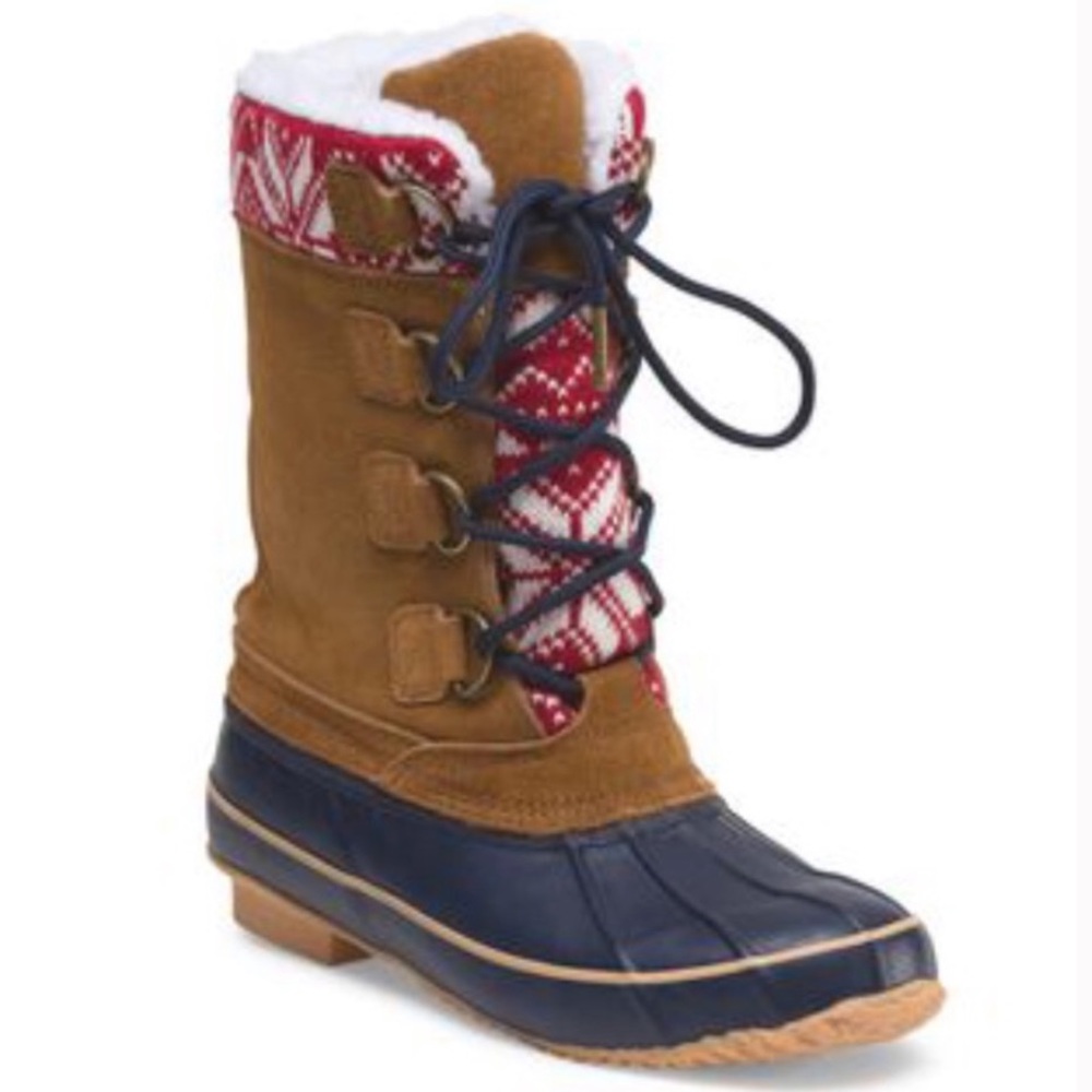 Khombu Boots Red/Tan